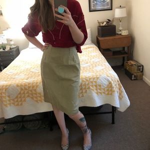 Rafaella Khaki Skirt